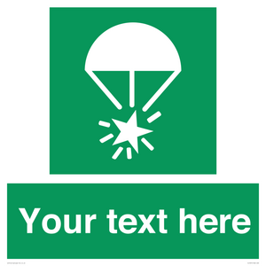 Custom sign safe condition Rocket parachute flare